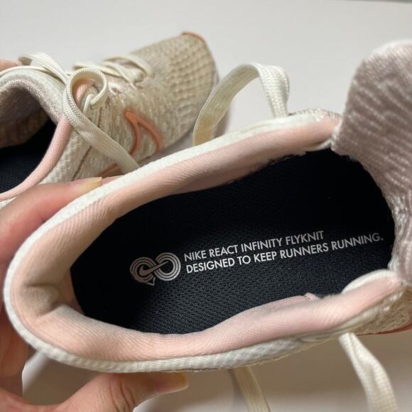 Nike Women's React Infinity Run Flyknit 3 Pink Madder Root Size 7 Run DD3024-102 - Picture 7 of 12